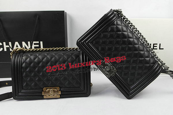Boy Chanel Flap Shoulder Bags Black Original Cannage Pattern A67025 Gold Boy Chanel Flap Shoulder Bags Black Original Cannage Pattern A67025 Gold