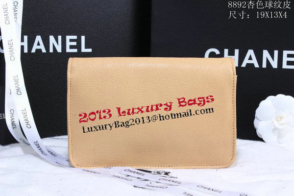 Chanel Cannage Pattern Leather Flap Shoulder Bag A8892 Apricot Chanel Cannage Pattern Leather Flap Shoulder Bag A8892 Apricot