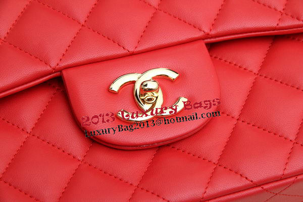 Chanel Jumbo Double Flaps Bags Original Lambskin Leather A36097 Red Chanel Jumbo Double Flaps Bags Original Lambskin Leather A36097 Red