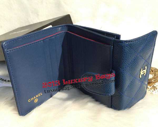 Chanel Matelasse Bi-Fold Wallet Cannage Patterns A48980 Blue Chanel Matelasse Bi-Fold Wallet Cannage Patterns A48980 Blue