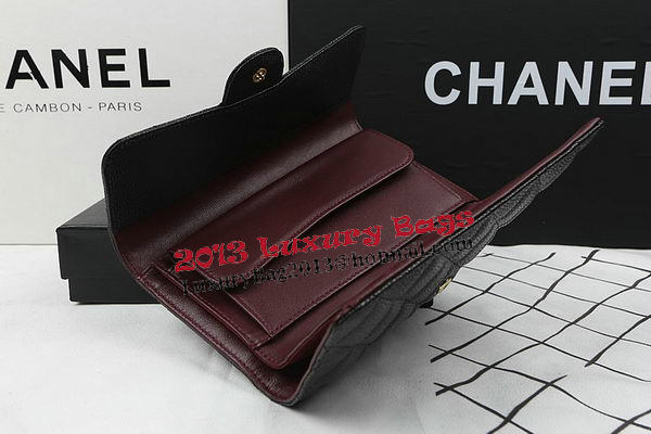 Chanel Tri-Fold Wallet Black Original Cannage Pattern A31506 Gold Chanel Tri-Fold Wallet Black Original Cannage Pattern A31506 Gold