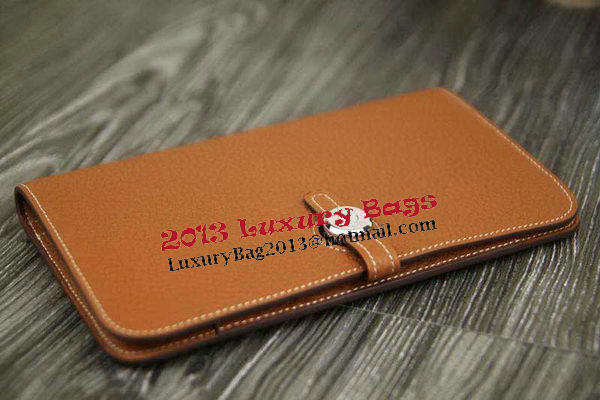 Hermes Compact Passport Holder Original Leather Wallet Wheat Hermes Compact Passport Holder Original Leather Wallet Wheat