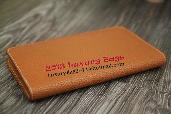 Hermes Compact Passport Holder Original Leather Wallet Wheat Hermes Compact Passport Holder Original Leather Wallet Wheat