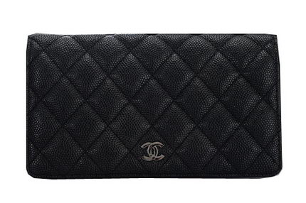 Chanel Matelasse Bi-Fold Wallet Cannage Pattern A2620 Black