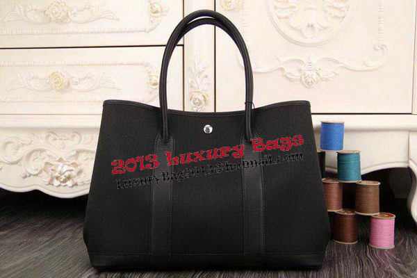 Hermes Garden Party 36cm 30cm Tote Bag Canvas Black Hermes Garden Party 36cm 30cm Tote Bag Canvas Black