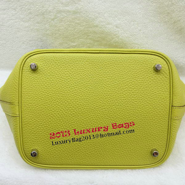Hermes Picotin Lock 22cm Bags Litchi Leather HPL1048 Lemon Hermes Picotin Lock 22cm Bags Litchi Leather HPL1048 Lemon