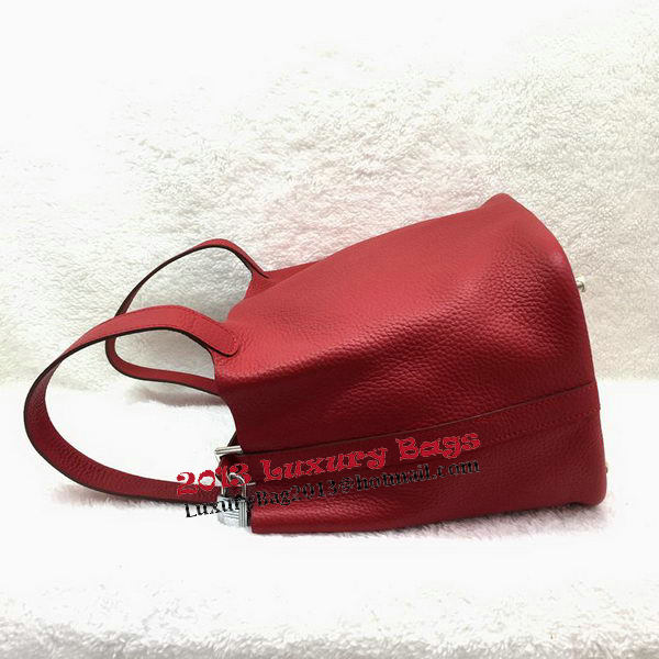 Hermes Picotin Lock 22cm Bags Litchi Leather HPL1048 Red Hermes Picotin Lock 22cm Bags Litchi Leather HPL1048 Red