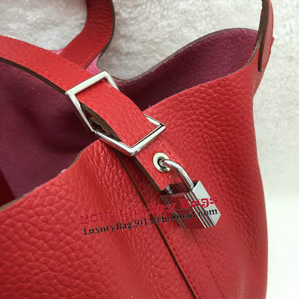 Hermes Picotin Lock 22cm Bags Litchi Leather HPL1048 Red Hermes Picotin Lock 22cm Bags Litchi Leather HPL1048 Red