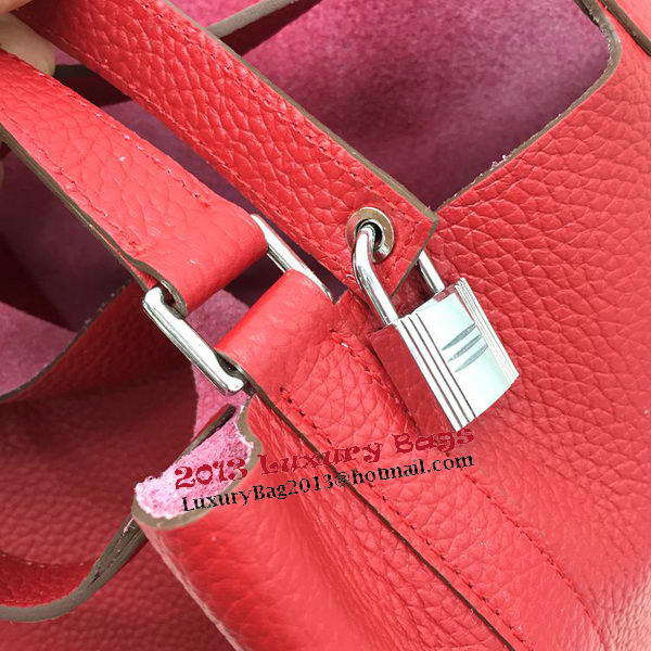 Hermes Picotin Lock 22cm Bags Litchi Leather HPL1048 Red Hermes Picotin Lock 22cm Bags Litchi Leather HPL1048 Red