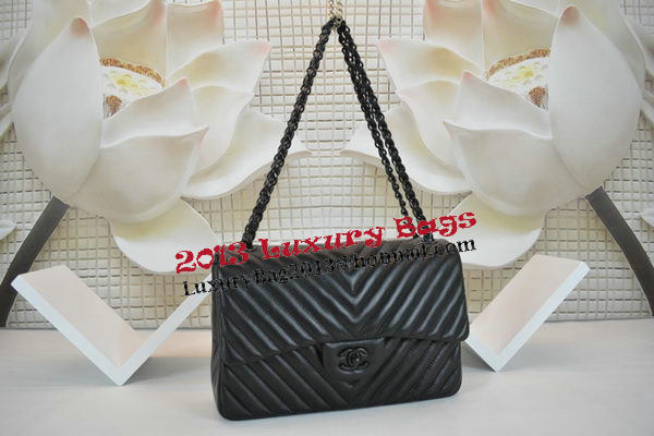 Boy Chanel Flap Bag Sheepskin Chevron Quilting A64306 Black Boy Chanel Flap Bag Sheepskin Chevron Quilting A64306 Black