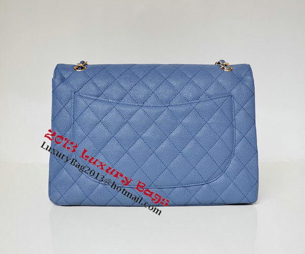 Chanel Maxi Quilted Classic Flap Bag Blue Cannage Patterns A58601 Gold Chanel Maxi Quilted Classic Flap Bag Blue Cannage Patterns A58601 Gold