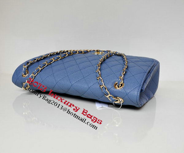 Chanel Maxi Quilted Classic Flap Bag Blue Cannage Patterns A58601 Gold Chanel Maxi Quilted Classic Flap Bag Blue Cannage Patterns A58601 Gold