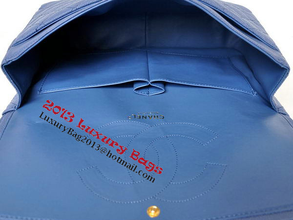 Chanel Maxi Quilted Classic Flap Bag Blue Cannage Patterns A58601 Gold Chanel Maxi Quilted Classic Flap Bag Blue Cannage Patterns A58601 Gold