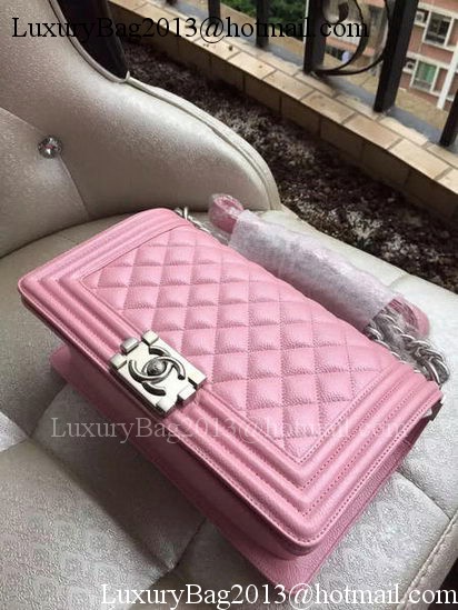 Boy Chanel Flap Shoulder Bag Pink Cannage Pattern A67086 Silver Boy Chanel Flap Shoulder Bag Pink Cannage Pattern A67086 Silver