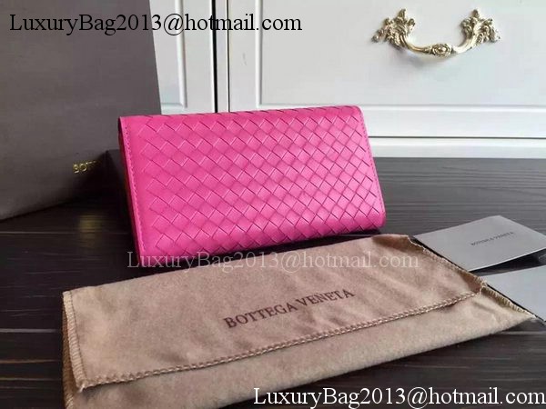 Bottega Veneta Intrecciato Nappa Tri-Flod Wallet BV150507 Rose Bottega Veneta Intrecciato Nappa Tri-Flod Wallet BV150507 Rose