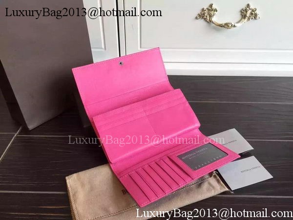 Bottega Veneta Intrecciato Nappa Tri-Flod Wallet BV150507 Rose Bottega Veneta Intrecciato Nappa Tri-Flod Wallet BV150507 Rose