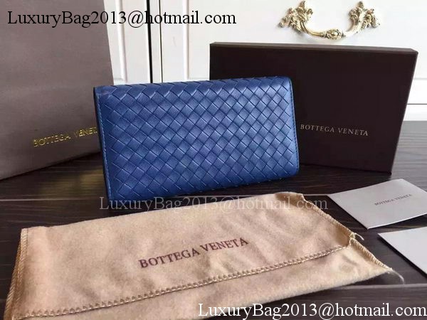 Bottega Veneta Intrecciato Nappa Tri-Flod Wallet BV150507 RoyalBlue Bottega Veneta Intrecciato Nappa Tri-Flod Wallet BV150507 RoyalBlue