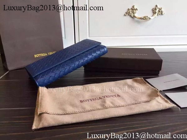 Bottega Veneta Intrecciato Nappa Tri-Flod Wallet BV150507 RoyalBlue Bottega Veneta Intrecciato Nappa Tri-Flod Wallet BV150507 RoyalBlue
