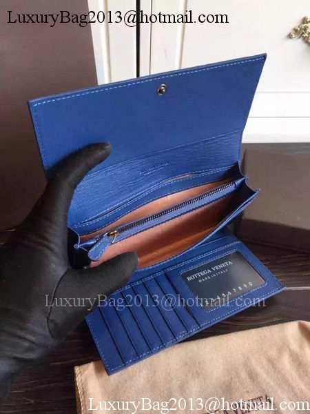 Bottega Veneta Intrecciato Nappa Tri-Flod Wallet BV150507 RoyalBlue Bottega Veneta Intrecciato Nappa Tri-Flod Wallet BV150507 RoyalBlue