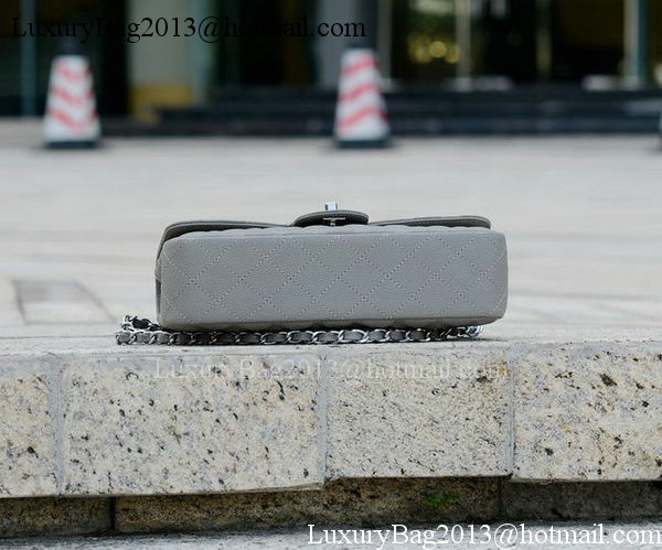 Chanel 2.55 Series Flap Bag Grey Cannage Pattern A1112 Silver Chanel 2.55 Series Flap Bag Grey Cannage Pattern A1112 Silver