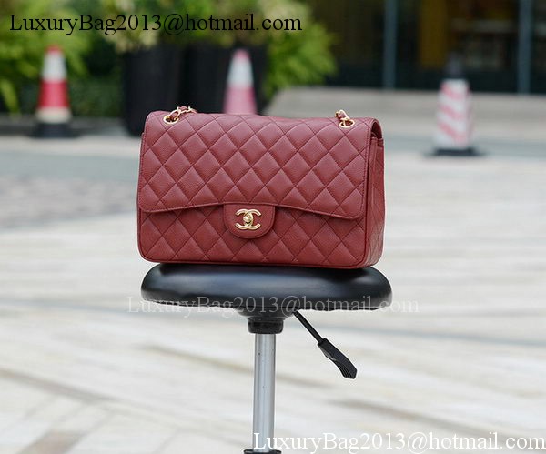 Chanel Jumbo Classic Burgundy Cannage Pattern Flap Bag A58600 Gold Chanel Jumbo Classic Burgundy Cannage Pattern Flap Bag A58600 Gold