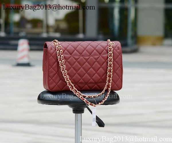 Chanel Jumbo Classic Burgundy Cannage Pattern Flap Bag A58600 Gold Chanel Jumbo Classic Burgundy Cannage Pattern Flap Bag A58600 Gold