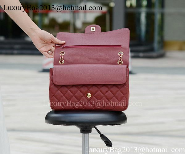Chanel Jumbo Classic Burgundy Cannage Pattern Flap Bag A58600 Gold Chanel Jumbo Classic Burgundy Cannage Pattern Flap Bag A58600 Gold
