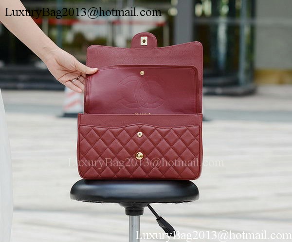 Chanel Jumbo Classic Burgundy Cannage Pattern Flap Bag A58600 Gold Chanel Jumbo Classic Burgundy Cannage Pattern Flap Bag A58600 Gold