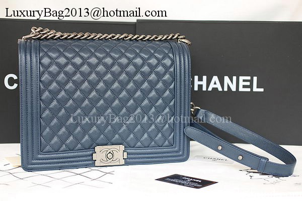 Boy Chanel Flap Shoulder Bag Original Cannage Pattern A67087 Royal