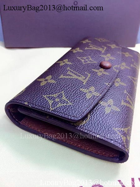 Louis Vuitton Monogram Canvas Emilie Wallet Rouge M60136 Brown Louis Vuitton Monogram Canvas Emilie Wallet Rouge M60136 Brown