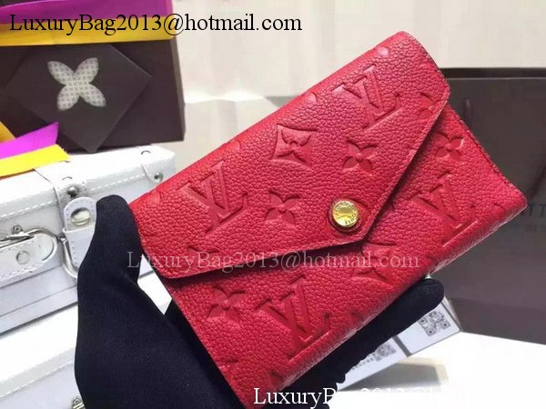 Louis Vuitton Monogram Empreinte SARAH WALLET M61184 Red Louis Vuitton Monogram Empreinte SARAH WALLET M61184 Red