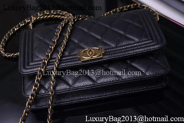 Boy Chanel mini Flap Bags Cannage Pattern A33815 Black Boy Chanel mini Flap Bags Cannage Pattern A33815 Black