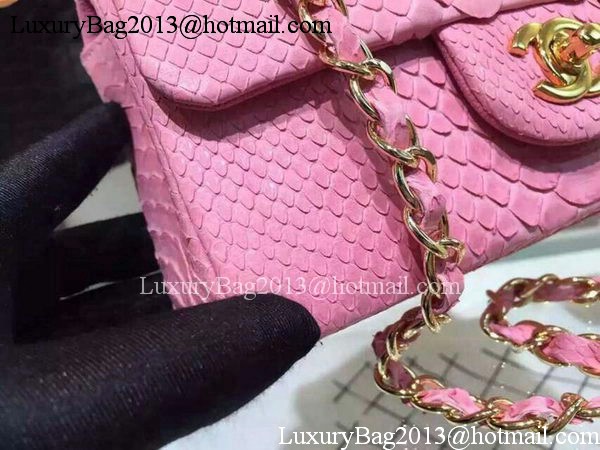 Chanel mini Classic Flap Bag Original Snake Leather A1116 Pink Chanel mini Classic Flap Bag Original Snake Leather A1116 Pink