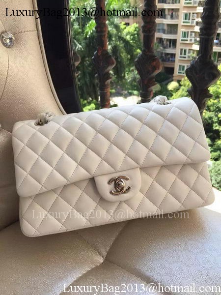 Chanel 2.55 Series Flap Bag Original Lambskin Leather A1112 White Chanel 2.55 Series Flap Bag Original Lambskin Leather A1112 White