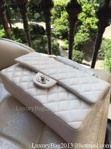 Chanel 2.55 Series Flap Bag Original Lambskin Leather A1112 White Chanel 2.55 Series Flap Bag Original Lambskin Leather A1112 White