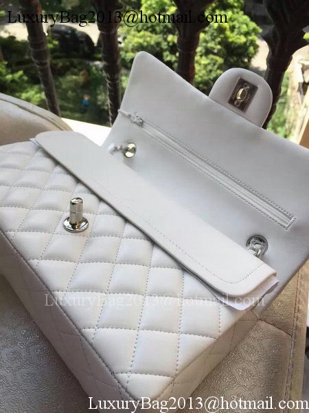 Chanel 2.55 Series Flap Bag Original Lambskin Leather A1112 White Chanel 2.55 Series Flap Bag Original Lambskin Leather A1112 White