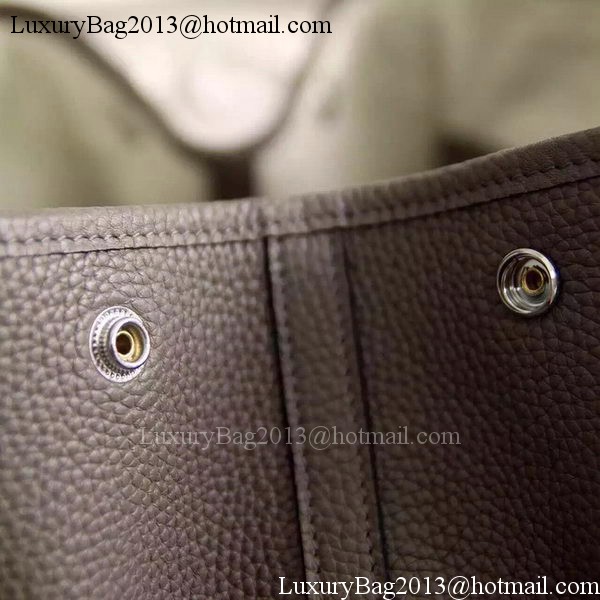 Hermes Garden Party 36cm 30cm Tote Bag Original Leather Dark Grey Hermes Garden Party 36cm 30cm Tote Bag Original Leather Dark Grey