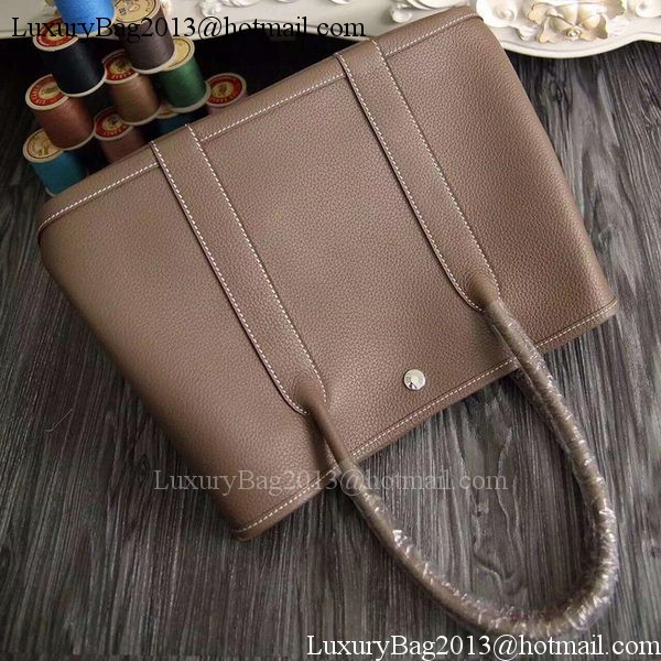 Hermes Garden Party 36cm 30cm Tote Bag Original Leather Grey Hermes Garden Party 36cm 30cm Tote Bag Original Leather Grey