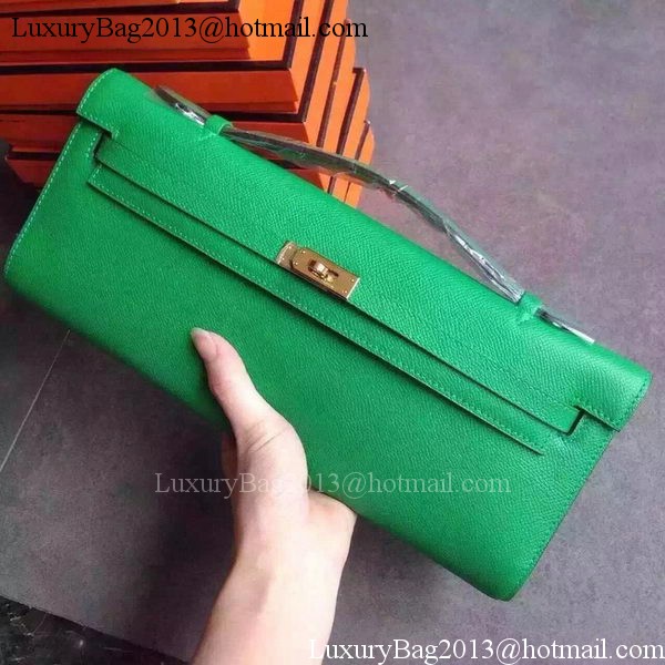 Hermes Kelly 31cm Clutch Epsom Leather KL31 Green Hermes Kelly 31cm Clutch Epsom Leather KL31 Green