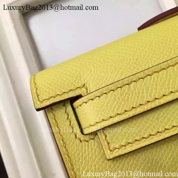 Hermes Kelly 31cm Clutch Epsom Leather KL31 Yellow Hermes Kelly 31cm Clutch Epsom Leather KL31 Yellow