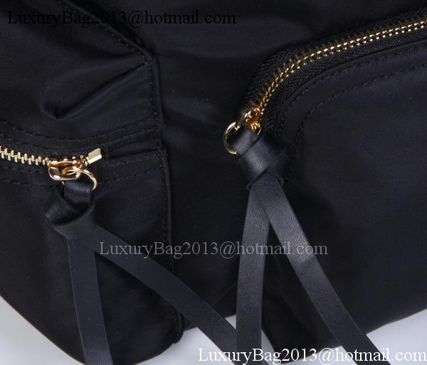 Burberry Large Backpack Fabric BU41048 Black&Orange Burberry Large Backpack Fabric BU41048 Black&Orange