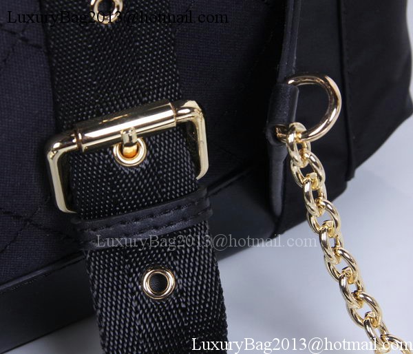 Burberry Large Backpack Fabric BU41048 Black&Orange Burberry Large Backpack Fabric BU41048 Black&Orange