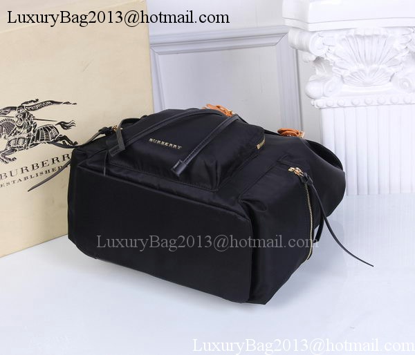 Burberry Large Backpack Fabric BU41048 Black&Orange Burberry Large Backpack Fabric BU41048 Black&Orange