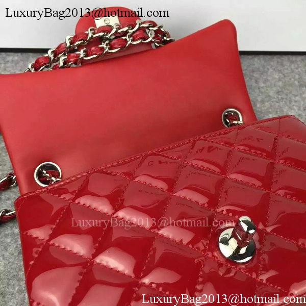 Chanel 2.55 Series Double Flap Bag Burgundy Original Patent Leather CF7024 Silver Chanel 2.55 Series Double Flap Bag Burgundy Original Patent Leather CF7024 Silver