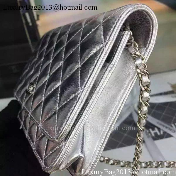 Chanel mini Flap Bag Silver Cannage Pattern A8373 Silver Chanel mini Flap Bag Silver Cannage Pattern A8373 Silver