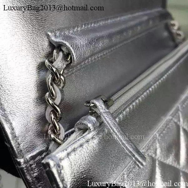 Chanel mini Flap Bag Silver Cannage Pattern A8373 Silver Chanel mini Flap Bag Silver Cannage Pattern A8373 Silver