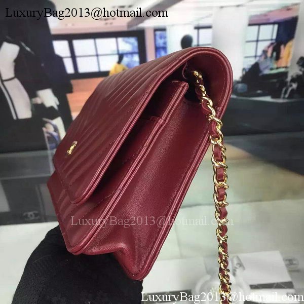 Chanel mini Flap Bag Chevron Leather A33814 Burgundy Chanel mini Flap Bag Chevron Leather A33814 Burgundy