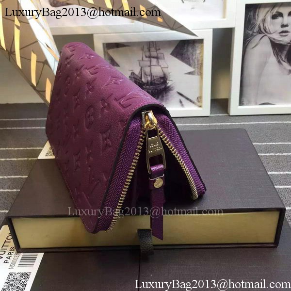 Louis Vuitton Monogram Empreinte Zippy Wallet X60017 Purple Louis Vuitton Monogram Empreinte Zippy Wallet X60017 Purple