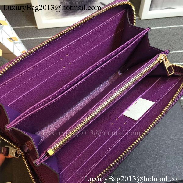 Louis Vuitton Monogram Empreinte Zippy Wallet X60017 Purple Louis Vuitton Monogram Empreinte Zippy Wallet X60017 Purple