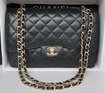 Chanel Jumbo Double Flaps Bag Black Cannage Pattern A36097 Gold Chanel Jumbo Double Flaps Bag Black Cannage Pattern A36097 Gold